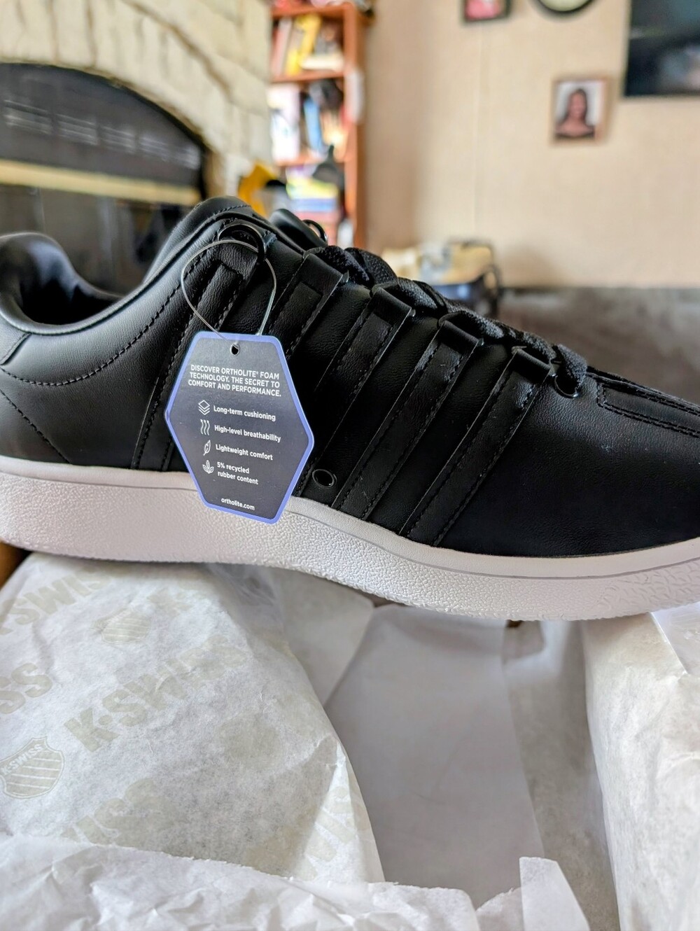 NEW K-Swiss Classic Vintage Sneaker Men's Size 10.5 WIDE Sole in Light Gray